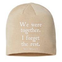 Walt Whitman We Were Together Romantic Love Couple Sustainable Beanie