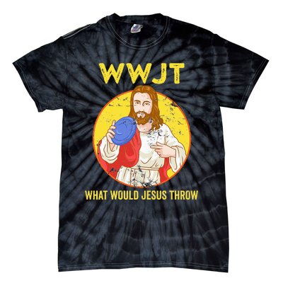 WWJT What would Jesus throw Frisbee disc golf sport Tie-Dye T-Shirt