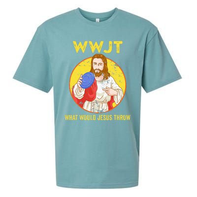 WWJT What would Jesus throw Frisbee disc golf sport Sueded Cloud Jersey T-Shirt