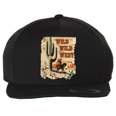 Wild Wild West Western Life Southwest Desert Vibes Cactus Wool Snapback Cap