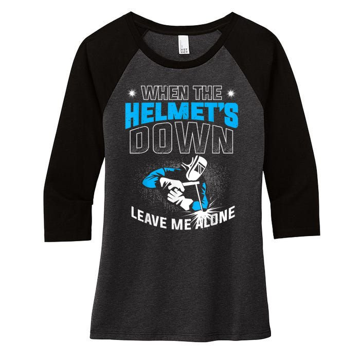 Welding Welders Women's Tri-Blend 3/4-Sleeve Raglan Shirt