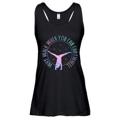 Why Walk When You Can Cartwheel Gymnast Gymnastic Gifts Girl Ladies Essential Flowy Tank