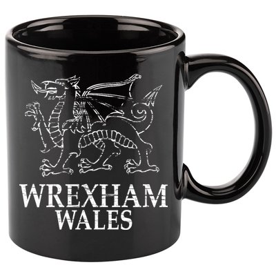 Wrexham Wales 11oz C Handle Ceramic Mug