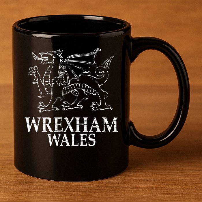 Wrexham Wales 11oz C Handle Ceramic Mug