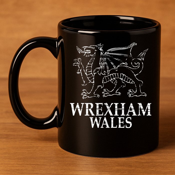 Wrexham Wales 11oz C Handle Ceramic Mug