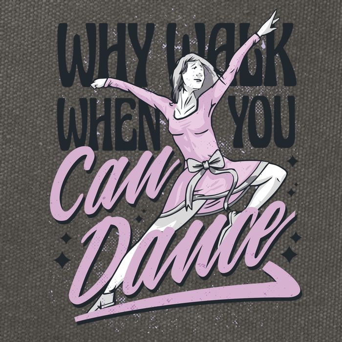 Why Walk When You Can Dance Cotton Canvas Backpack
