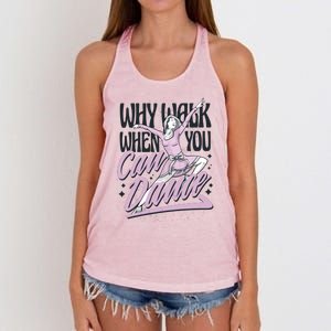 Why Walk When You Can Dance Women's Knotted Racerback Tank