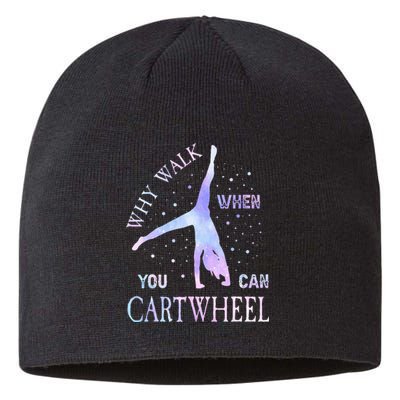 Why Walk When You Can Cartwheel Cute Gymnastics Sustainable Beanie