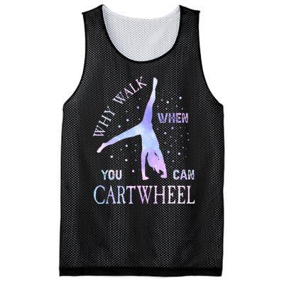 Why Walk When You Can Cartwheel Cute Gymnastics Mesh Reversible Basketball Jersey Tank