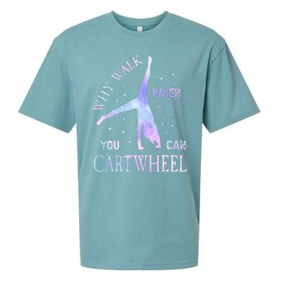 Why Walk When You Can Cartwheel Cute Gymnastics Sueded Cloud Jersey T-Shirt