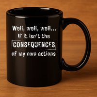 Well, Well, Well If It Isn't The Consequences Of My Own Actions 11oz C Handle Ceramic Mug