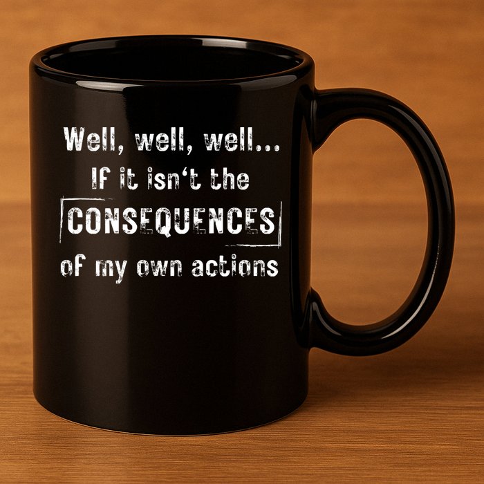 Well, Well, Well If It Isn't The Consequences Of My Own Actions 11oz C Handle Ceramic Mug