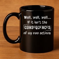 Well, Well, Well If It Isn't The Consequences Of My Own Actions 11oz C Handle Ceramic Mug
