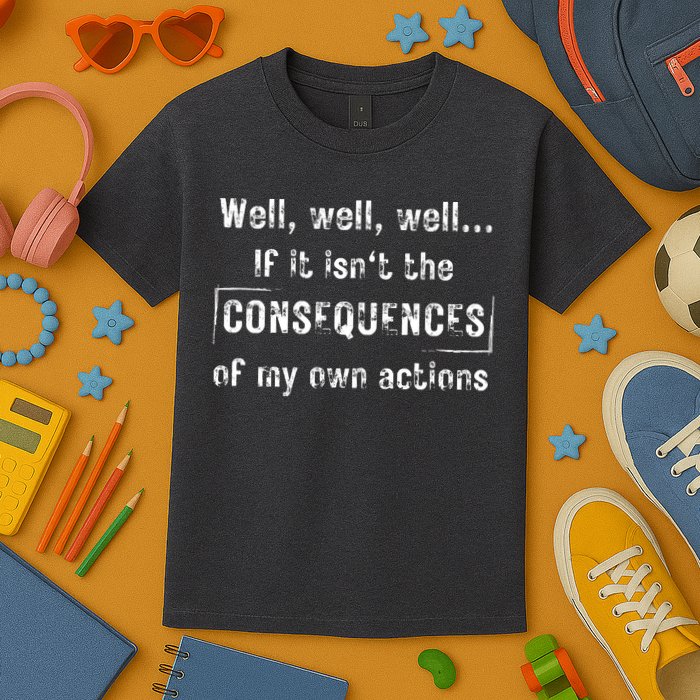 Well, Well, Well If It Isn't The Consequences Of My Own Actions Kids T-Shirt