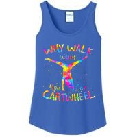 Why Walk When You Can Cartwheel Gymnast Gymnastic Tumbling  Ladies Essential Tank