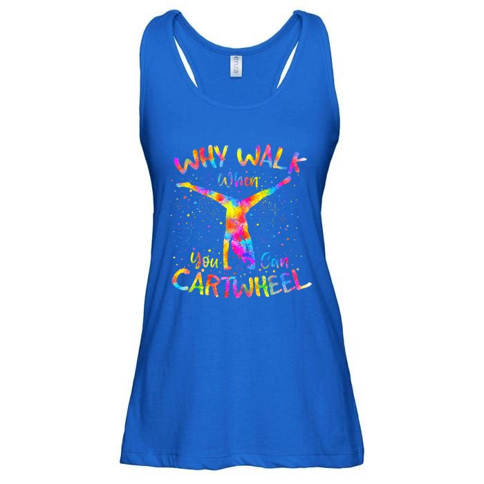 Why Walk When You Can Cartwheel Gymnast Gymnastic Tumbling  Ladies Essential Flowy Tank