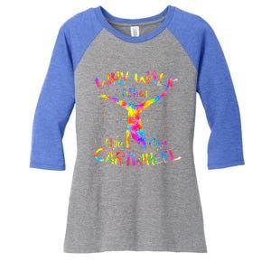 Why Walk When You Can Cartwheel Gymnast Gymnastic Tumbling  Women's Tri-Blend 3/4-Sleeve Raglan Shirt