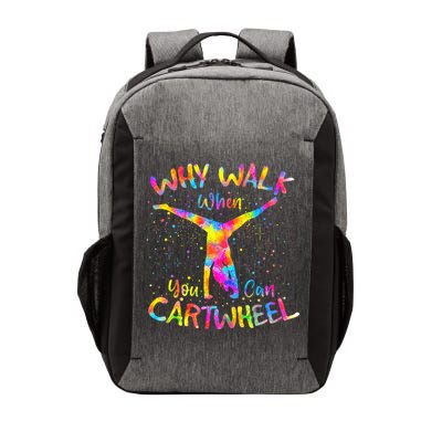 Why Walk When You Can Cartwheel Gymnast Gymnastic Tumbling  Vector Backpack