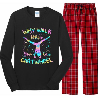 Why Walk When You Can Cartwheel Gymnast Gymnastic Tumbling  Long Sleeve Pajama Set