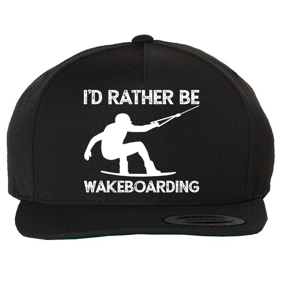 Wakeboarding Wakeboarder Wakeboard Funny Gift Wool Snapback Cap