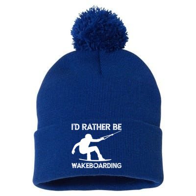 Wakeboarding Wakeboarder Wakeboard Funny Gift Pom Pom 12in Knit Beanie