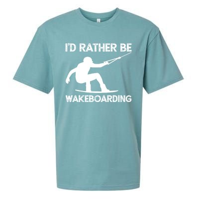 Wakeboarding Wakeboarder Wakeboard Funny Gift Sueded Cloud Jersey T-Shirt