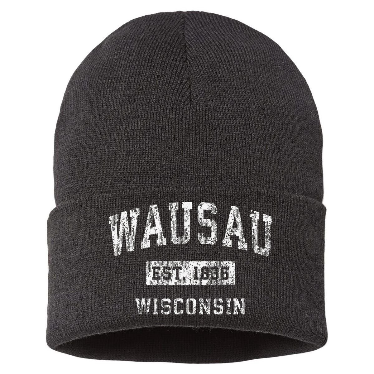 Wausau Wisconsin Wi Vintage Established Sustainable Knit Beanie