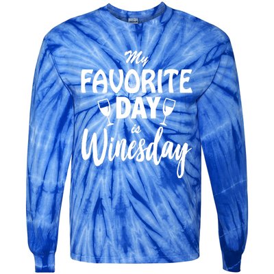 Winesday Wine Tie-Dye Long Sleeve Shirt