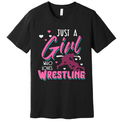 Wrestling Woman Wrestler Mother Battle Women Premium T-Shirt