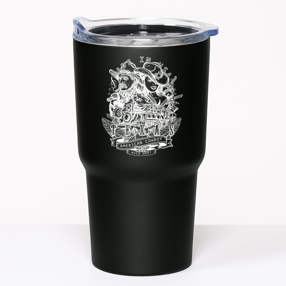 Wild Wild West Texas American Cowboy Tumbler