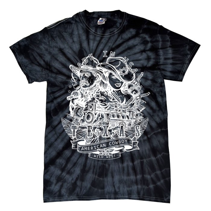 Wild Wild West Texas American Cowboy Tie-Dye T-Shirt