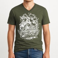 Wild Wild West Texas American Cowboy V-Neck T-Shirt