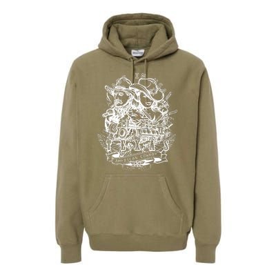 Wild Wild West Texas American Cowboy Premium Hoodie