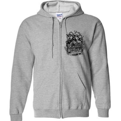 Wild Wild West Texas American Cowboy Full Zip Hoodie