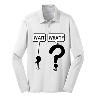 Wait, What? Silk Touch Performance Long Sleeve Polo