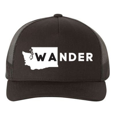 Wa Wander Washington Silhouette Yupoong Adult 5-Panel Trucker Hat