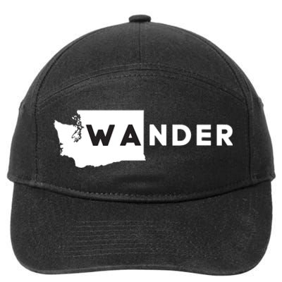 Wa Wander Washington Silhouette 7-Panel Snapback Hat