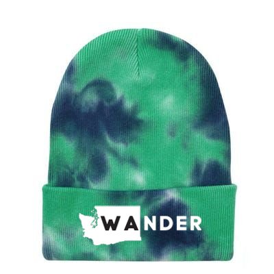 Wa Wander Washington Silhouette Tie Dye 12in Knit Beanie