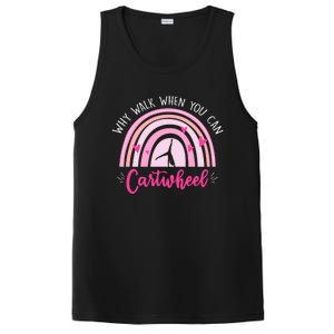 Why Walk When You Can Cartwheel Rainbow Tumbling Funny Gift PosiCharge Competitor Tank