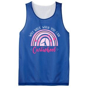 Why Walk When You Can Cartwheel Rainbow Tumbling Funny Gift Mesh Reversible Basketball Jersey Tank