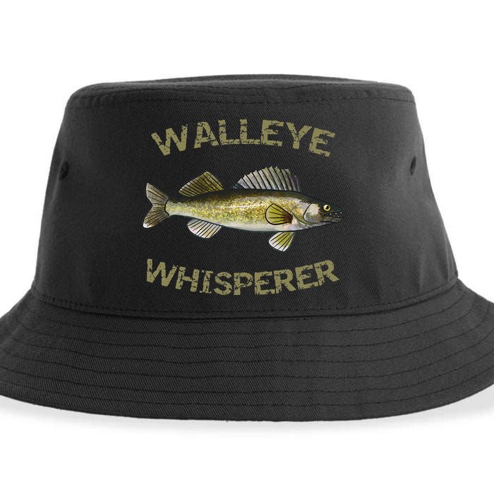 Walleye Whisperer Walleye Fishing Walleye Gift Sustainable Bucket Hat