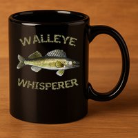 Walleye Whisperer Walleye Fishing Walleye Gift 11oz C Handle Ceramic Mug