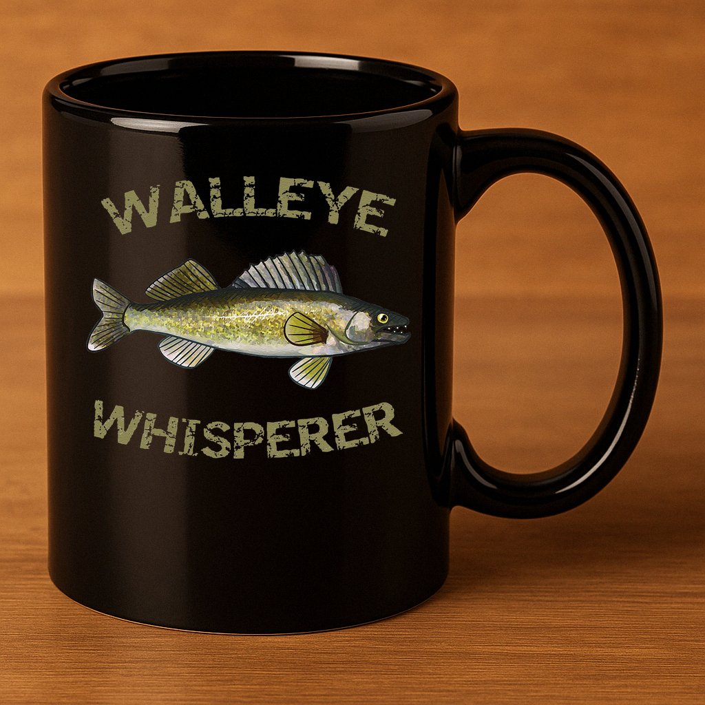 Walleye Whisperer Walleye Fishing Walleye Gift 11oz C Handle Ceramic Mug