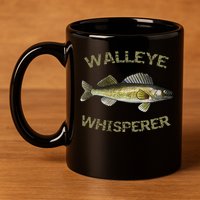 Walleye Whisperer Walleye Fishing Walleye Gift 11oz C Handle Ceramic Mug