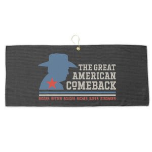 Winning Won Win Patriotic Cowboy Great American Comeback Large Microfiber Waffle Golf Towel