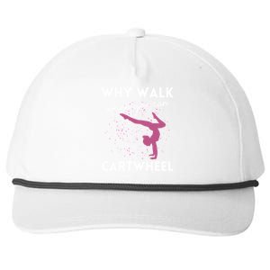 Why Walk When You Can Cartwheel Funny Gymnast 78 Great Gift Snapback Five-Panel Rope Hat