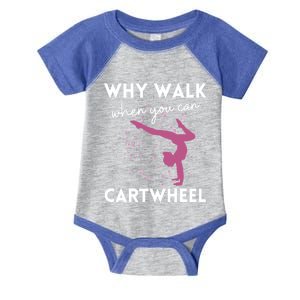 Why Walk When You Can Cartwheel Funny Gymnast 78 Great Gift Infant Baby Jersey Bodysuit