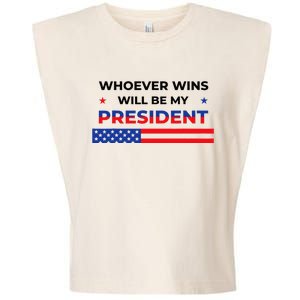 Whoever Wins Will Be My President Neutral Political Garment-Dyed Women's Muscle Tee