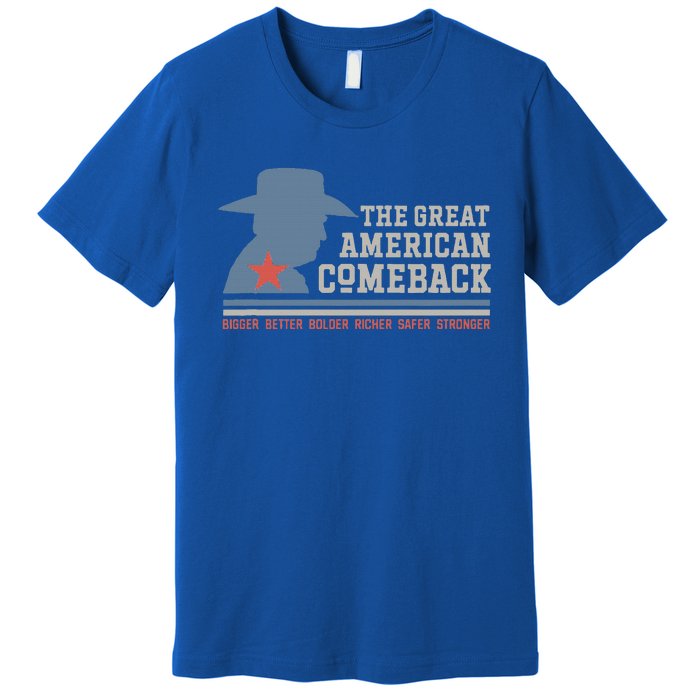 Winning Won Win Patriotic Cowboy Great American Comeback Premium T-Shirt