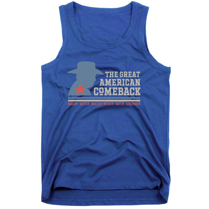 Winning Won Win Patriotic Cowboy Great American Comeback Tank Top